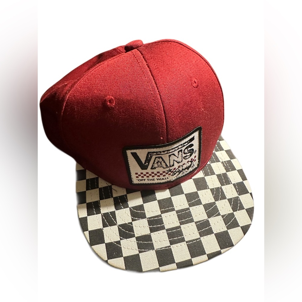 Vans Burgundy Bear Checkered Off the Wall Hat New Without Tags